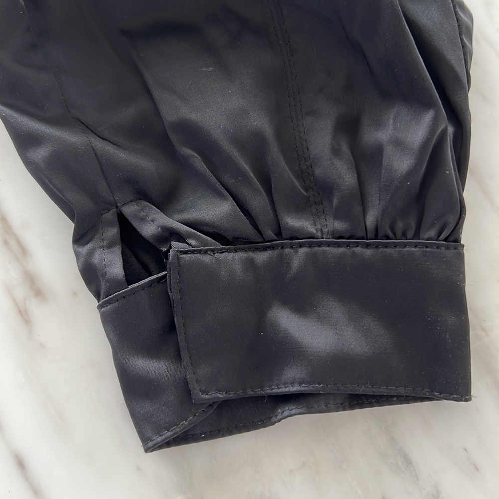 ZARA stylish SILKY BLACK CARGO PANTS - Trousers - Picture 7 of 8